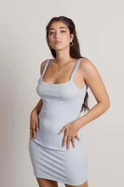 Tobi Leave It To Me Backless Bodycon Mini Dress - Light Pink