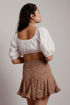 Tobi Leave Town Crop Top - White