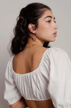 Tobi Leave Town Crop Top - White