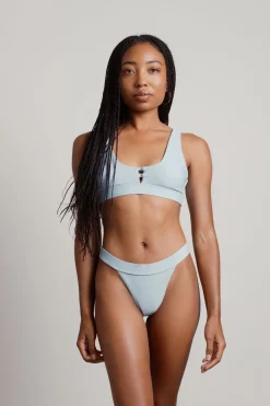 Tobi Left On Read High Waist Bikini Set - Sage