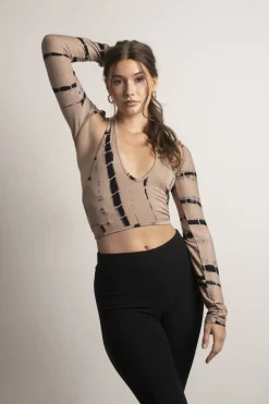 Tobi Legendary Tie Dye Halter Top With Shrug Set -