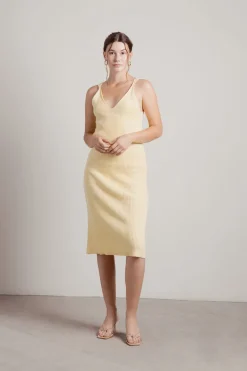 Tobi Lemar Ribbed Knit Sweater Midi Dress -