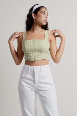 Tobi Lemon Lime Crop Top -