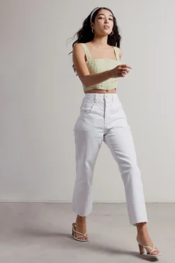 Tobi Lemon Lime Crop Top -