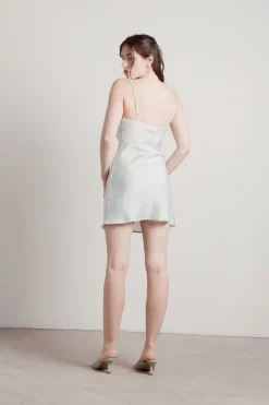 Tobi Lesli Tie Dye Slip Mini Dress - Green