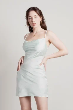 Tobi Lesli Tie Dye Slip Mini Dress - Green