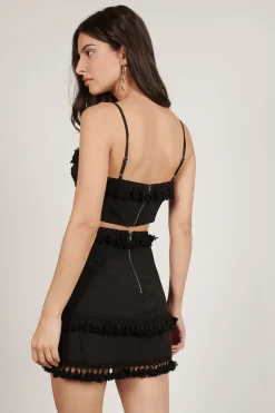 Tobi Lexi Fringe Mini Skirt -