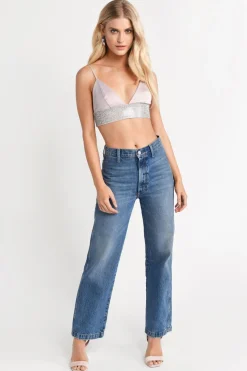 Tobi Liberated Crop Top - Champagne