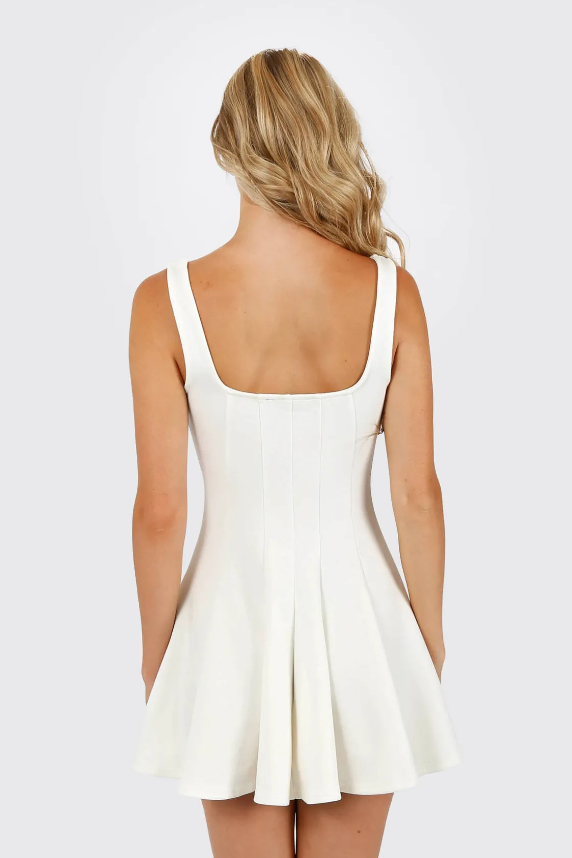 Tobi Lilianna Square Neck Skater Mini Dress -