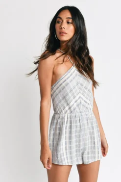 Tobi Limits Lace Up Romper -