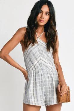 Tobi Limits Lace Up Romper -