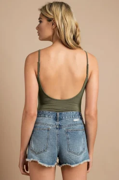 Tobi Lined Up Cutout Bodysuit - White