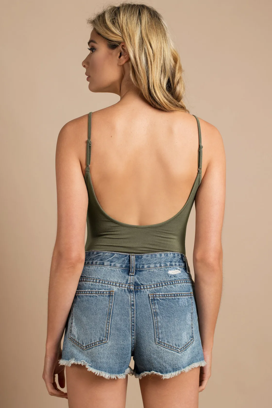 Tobi Lined Up Cutout Bodysuit - White