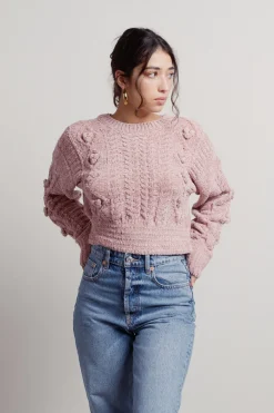 Tobi Little Baubles Cable Chenille Sweater -