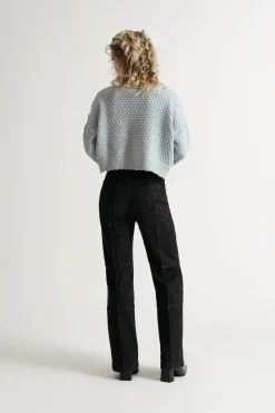 Tobi Little Secret Textured Sweater - Light Blue