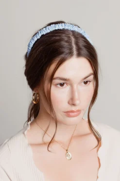 Tobi Lollipop Ruched Headband - Blue