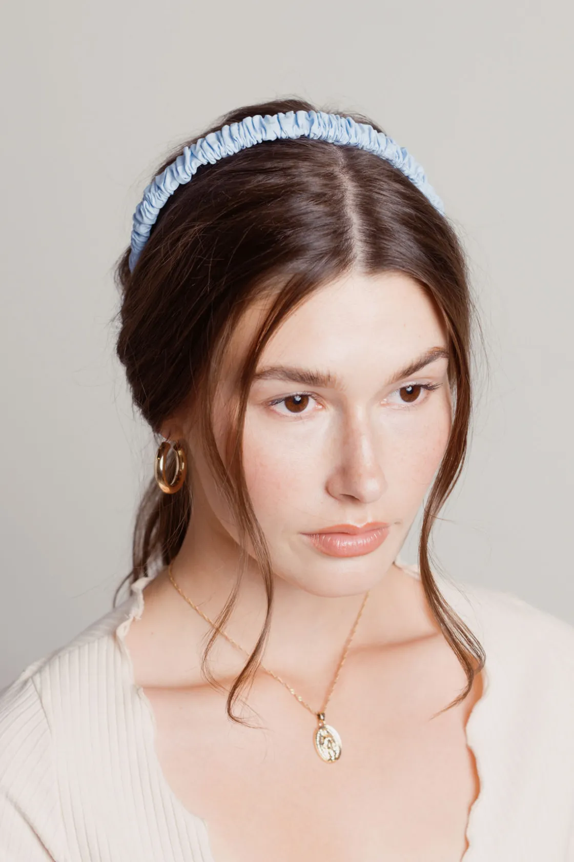 Tobi Lollipop Ruched Headband - Blue