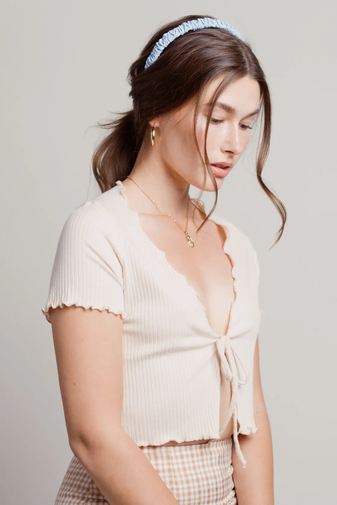 Tobi Lollipop Ruched Headband - Blue