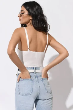 Tobi Look For More Bustier Bodysuit - White