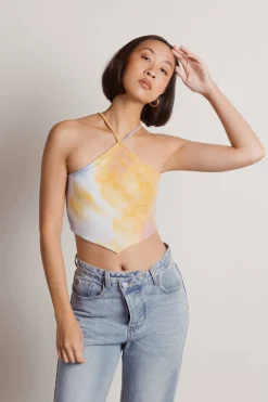 Tobi Look Over Here Crop Top - Rainbow
