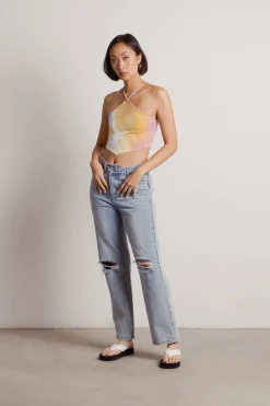 Tobi Look Over Here Crop Top - Rainbow