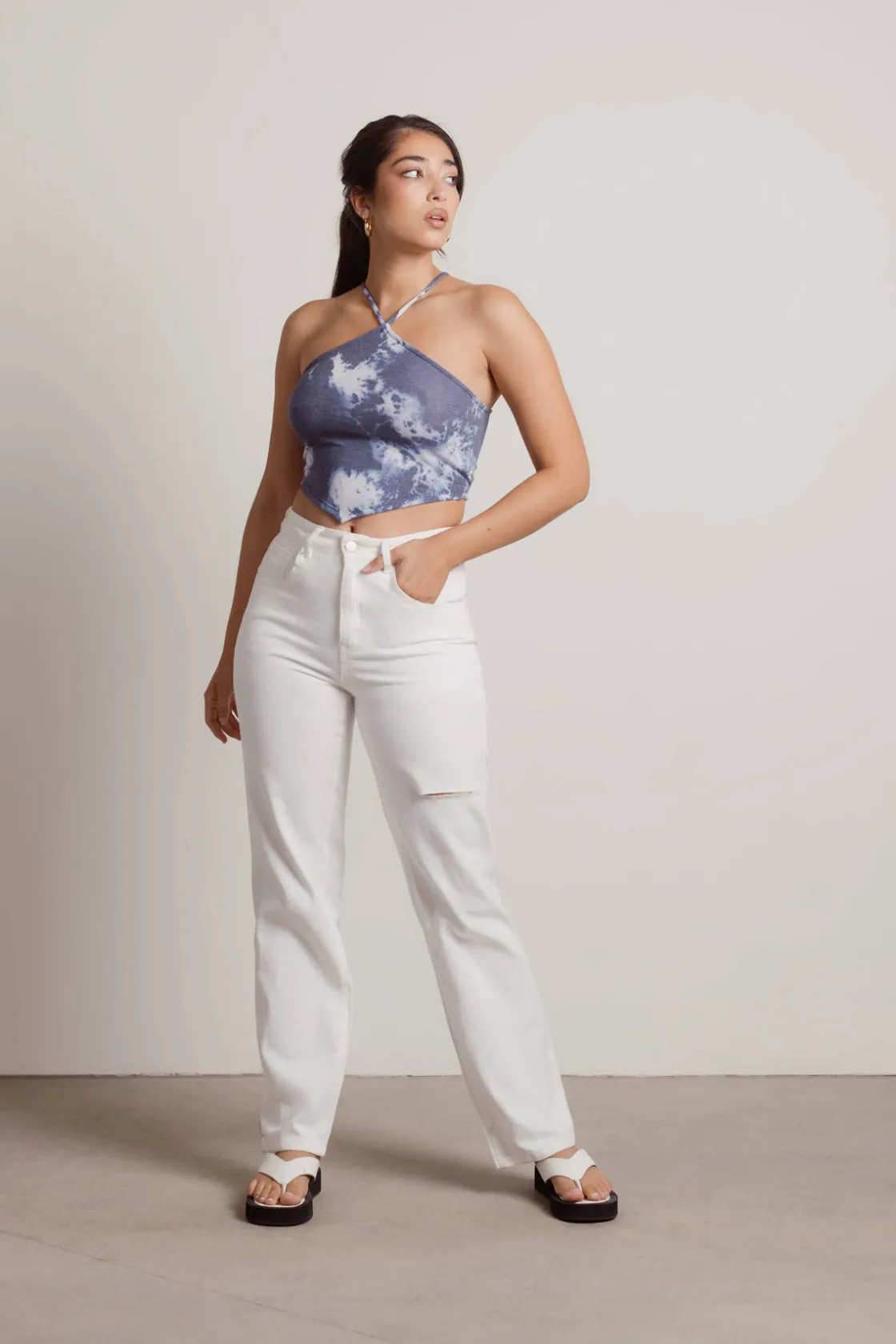 Tobi Look Over Here Crop Top - Rainbow