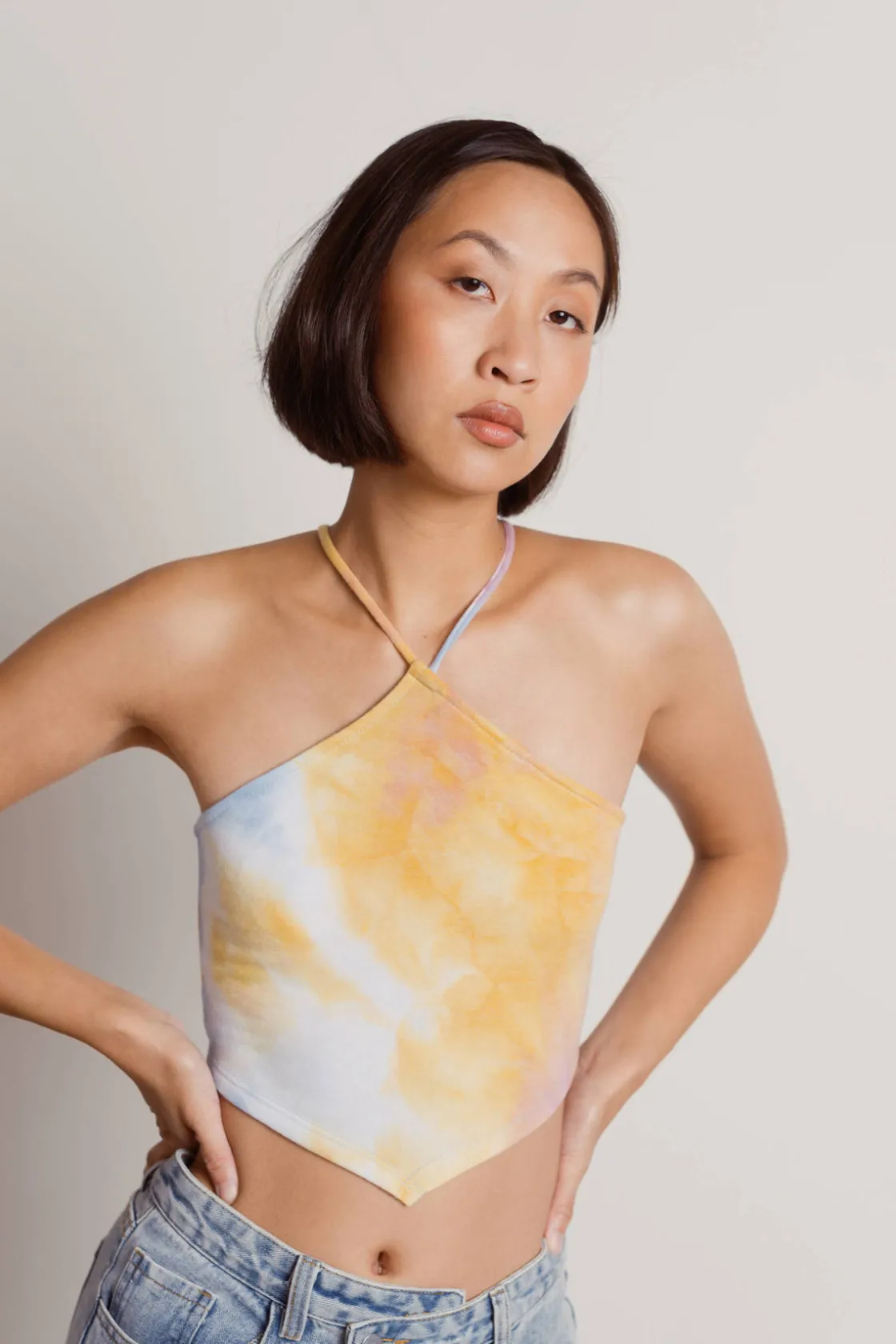 Tobi Look Over Here Crop Top - Rainbow