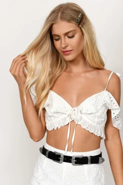 Tobi Lorie Crop Top - White