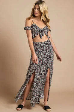 Tobi Lost + Wander Flora Floral Maxi Skirt -