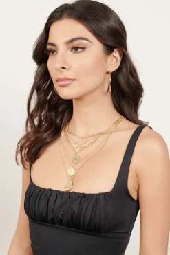 Tobi Lottery Win Coin Layered Necklace