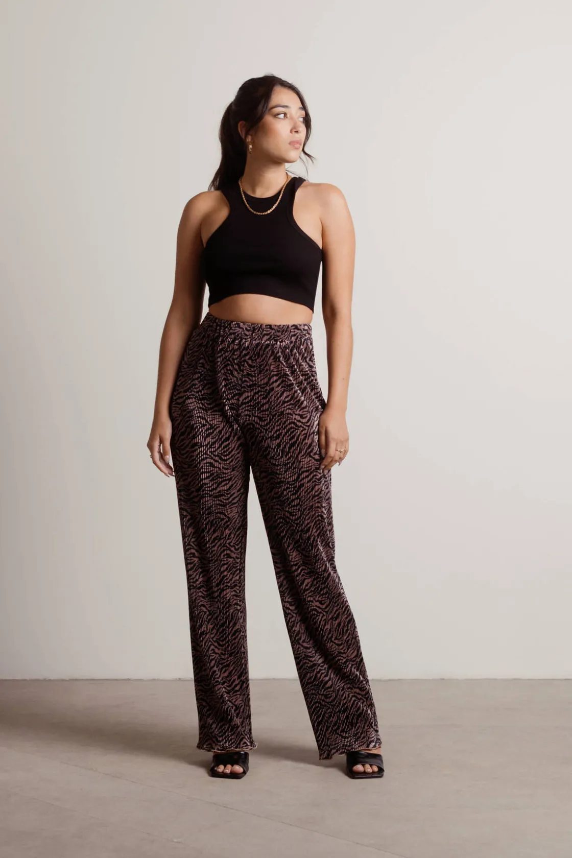 Tobi Love You Zebra Print Pants -