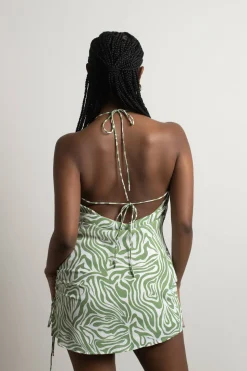 Tobi Lucia Print Open Back Mini Dress -