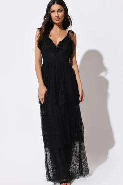 Tobi Luna Lace Tiered Maxi Dress -
