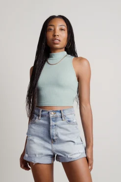 Tobi Lunachi Crop Top - Sage