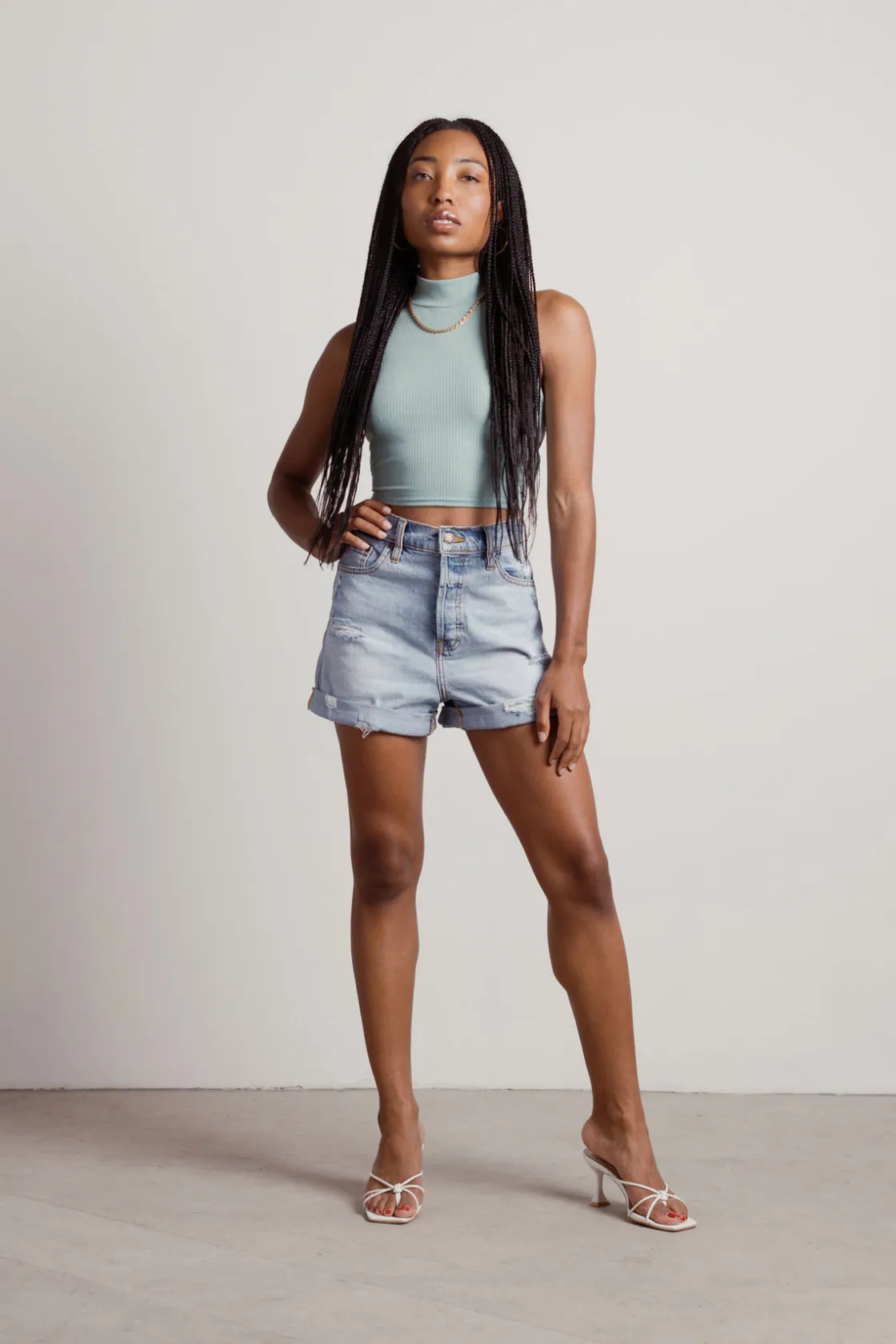 Tobi Lunachi Crop Top - Sage