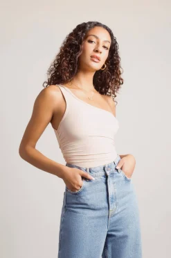 Tobi Macaron One Shoulder Bodysuit - Periwinkle
