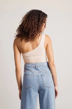 Tobi Macaron One Shoulder Bodysuit - Periwinkle