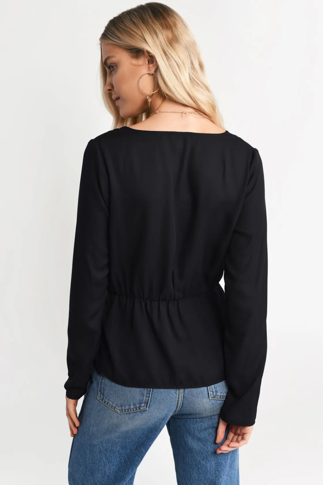 Tobi Madeline Front Knot Blouse - Wine