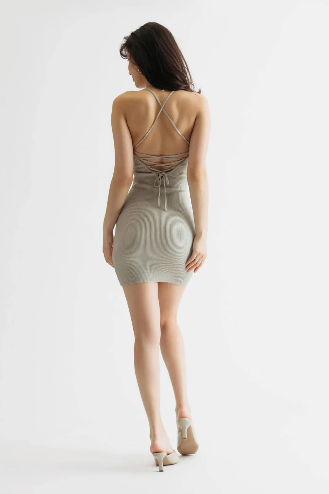 Tobi Maisy Cross Back Bodycon Mini Dress - Lavender