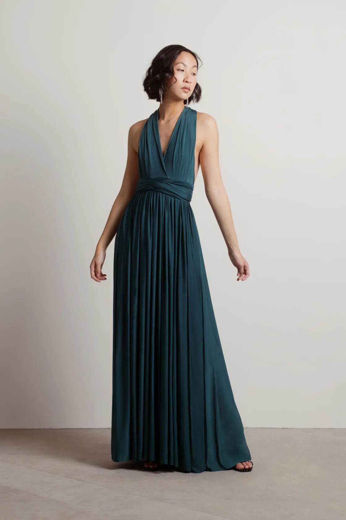 Tobi Make Magic Twist Tie Multiway Maxi Dress - Blue