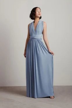 Tobi Make Magic Twist Tie Multiway Maxi Dress - Blue