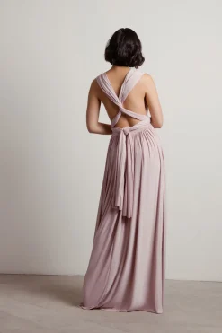 Tobi Make Magic Twist Tie Multiway Maxi Dress - Blue