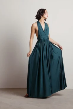 Tobi Make Magic Twist Tie Multiway Maxi Dress - Blue