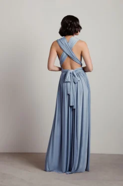 Tobi Make Magic Twist Tie Multiway Maxi Dress - Blue