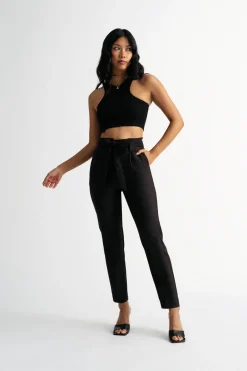 Tobi Make My Way Black Paperbag Pants