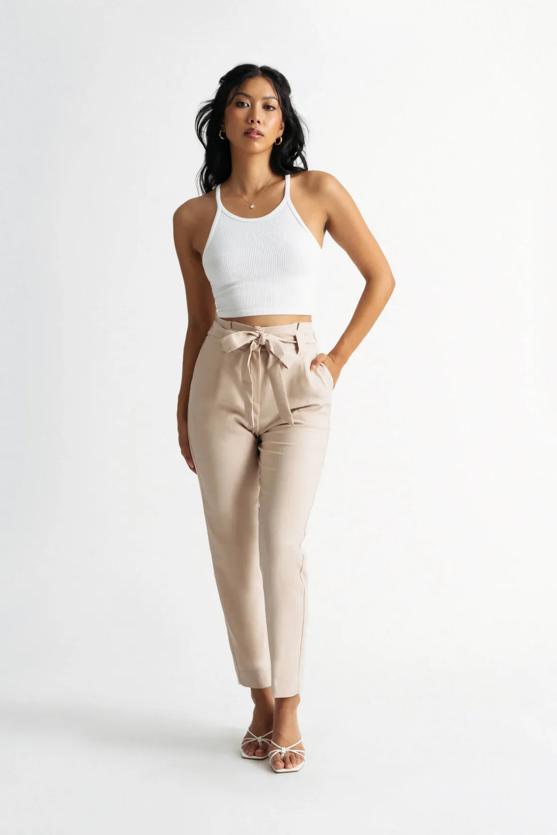 Tobi Make My Way Black Paperbag Pants