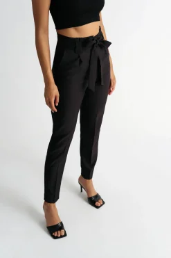 Tobi Make My Way Black Paperbag Pants