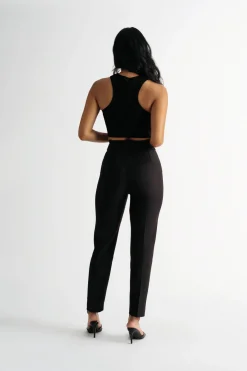 Tobi Make My Way Black Paperbag Pants