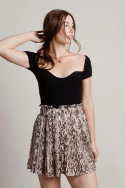 Tobi Make Plans Snake Print Mini Skirt -