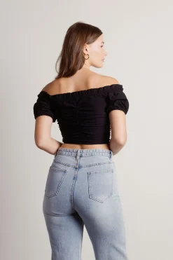 Tobi Margaret Crop Top - Sky Blue